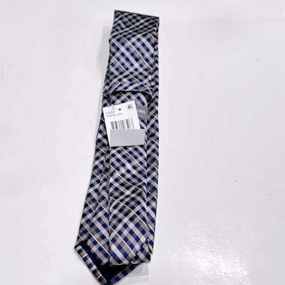 Michael Kors Men's Grid Check-Print Tie - Taupe - Picture 5 of 5
